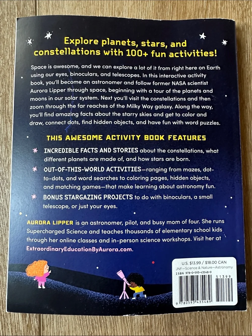 Astronomy Activity Book for Kids Ages 5-7 by Aurora Lipper
